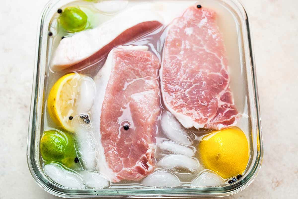 Citrus Pork Chops on the Grill brine the pork chops